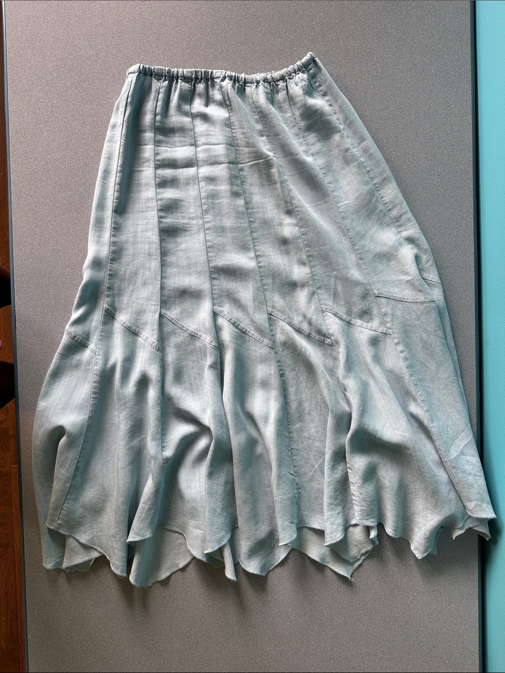 CLEO | HANKER-CHIEF SKIRT  | SOFT DENIM | EXTRA SMALL | WOMENS